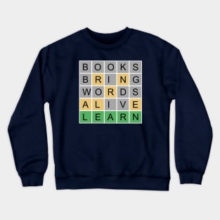 Books Bring Words Alive Wordle Crewneck Sweatshirt